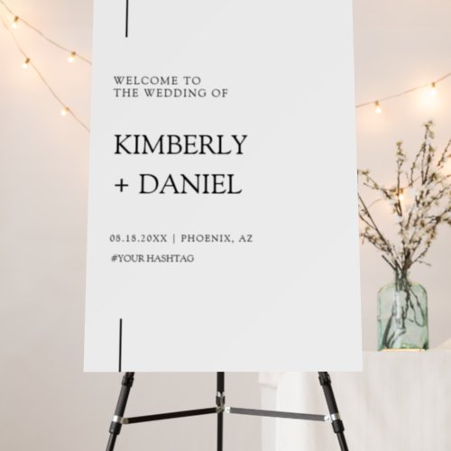 Elegant Modern Minimalist Welcome Wedding Sign