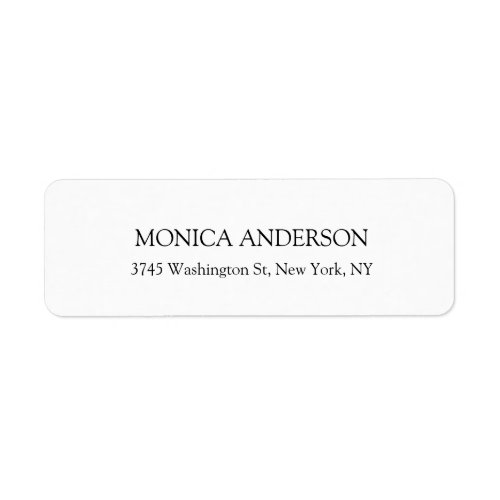 Elegant Modern Minimalist White Label