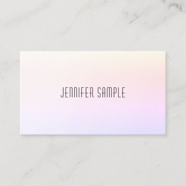Elegant Modern Minimalistic Design Plain Luxury Business Card (Front)