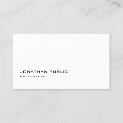 Elegant Modern Minimalistic Professional Sleek Top Business Card