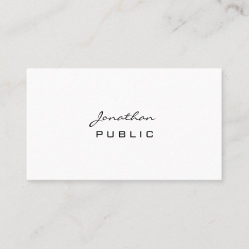 Elegant Modern Minimalistic Professional Trendy Business Card