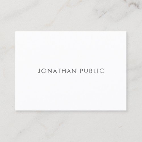 Elegant Modern Minimalistic Trendy Simple Plain Business Card