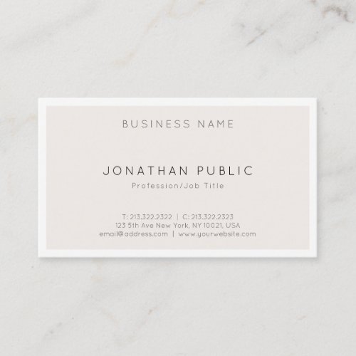 Elegant Modern Minimalistic Trendy Sleek Design Business Card