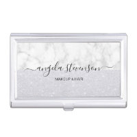 Elegant modern mint glitter makeup artist