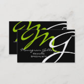Elegant Modern Monogram Business Cards (Front/Back)