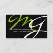 Elegant Modern Monogram Business Cards (Back)