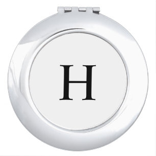 Elegant Modern Monogram Compact Mirror