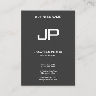 Elegant Modern Monogram Initial Luxury Mighty Business Card