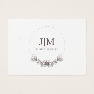 Elegant Modern Monogram Jewelry Earring Display