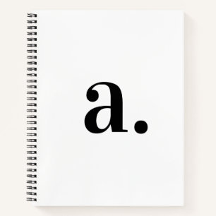 Elegant Modern Monogram Minimalist Notebook