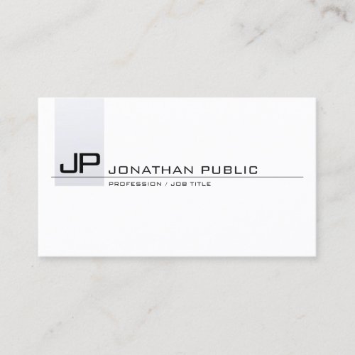 Elegant Modern Monogram Minimalist Trendy Plain Business Card