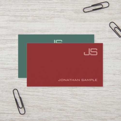 Elegant Modern Monogram Professional Design Luxury Business Card