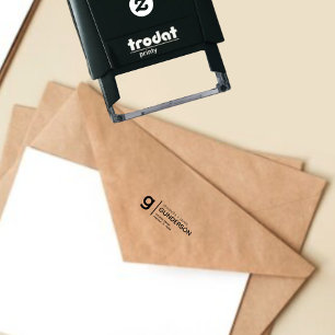 Elegant Modern Monogram Return Address Self-inking Stamp