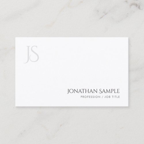Elegant Modern Monogram Simple Design Template Business Card
