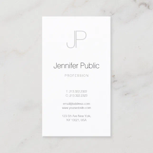 Elegant Modern Monogram Simple Professional Design Business Card | Zazzle