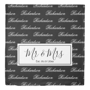 Elegant modern monogram wedding keepsake gift duvet cover