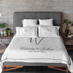 Elegant modern monogram wedding keepsake gift duvet cover<br><div class="desc">Elegant modern monogram wedding keepsake gift Duvet Cover</div>