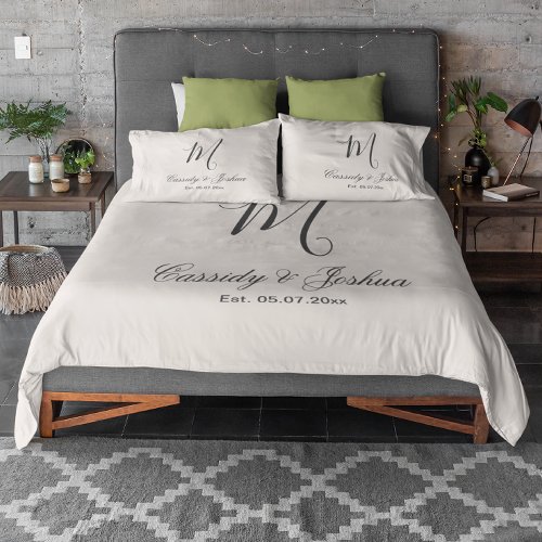 Elegant modern monogram wedding keepsake gift