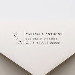 Elegant Modern Monogram Wedding Return Address Self-inking Stamp<br><div class="desc">Modern wedding return address stamp featuring elegant minimalist monogram typography.</div>