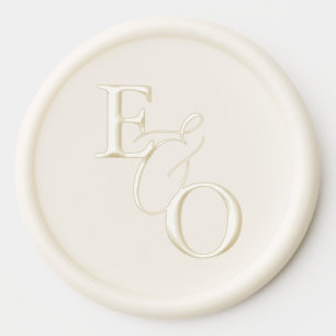 Elegant Modern Monogram Wedding Wax Seal Sticker