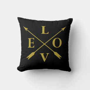 Elegant Modern Monogrammed love Throw Pillow