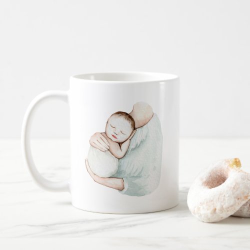 Elegant Modern  Mother Baby Watercolor Simple Coffee Mug