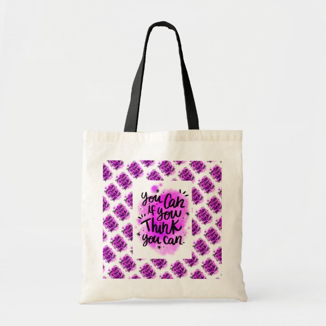 Elegant Modern Motivation Best Popular Message Tote Bag (Front)