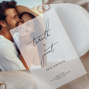 elegant modern names save our date vellum invitations