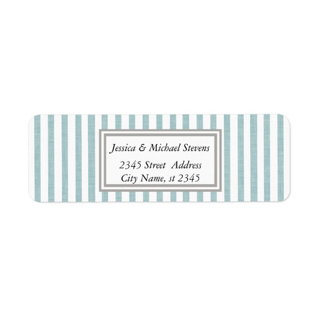 Elegant modern narrow stripes label (Front)