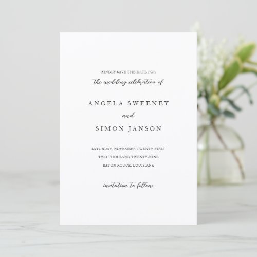 Elegant Modern Neutral Wedding Save The Date