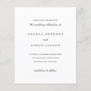 Elegant Modern Neutral Wedding Save the Date Flyer