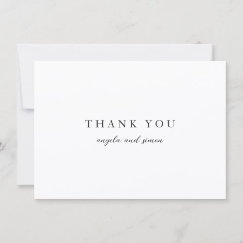 Elegant Modern Neutral Wedding Thank You Card