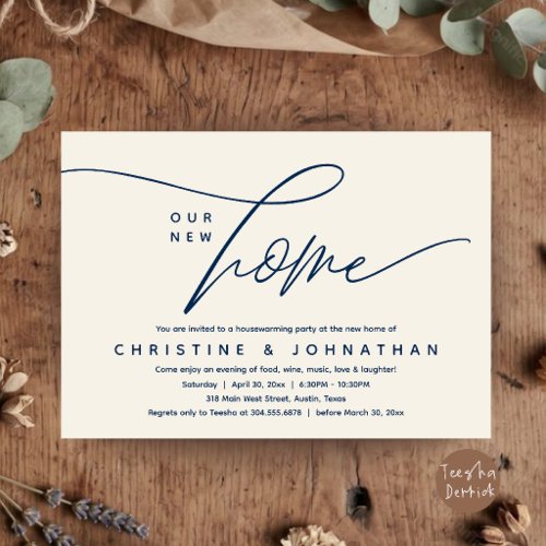 Elegant Modern New Home Housewarming Party Invitation