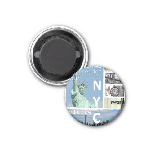 Elegant Modern New York City Nyc Template Circle Magnet