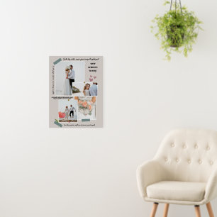 elegant modern newlyweds photo collage wedding foam board