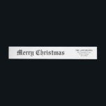 Elegant Modern Newspaper Merry Christmas Wrap Around Label<br><div class="desc">Create an elegant and modern wrap-around label inspired by a classic newspaper design, perfect for adding a sophisticated touch to your Merry Christmas greeting. The label features sleek black and white elements with minimalist typography, mimicking the look of a traditional newspaper headline. The text highlights a bold 'Merry Christmas' message,...</div>