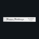Elegant Modern Newspaper Merry Christmas Wrap Around Label<br><div class="desc">Create an elegant and modern wrap-around label inspired by a classic newspaper design, perfect for adding a sophisticated touch to your Merry Christmas greeting. The label features sleek black and white elements with minimalist typography, mimicking the look of a traditional newspaper headline. The text highlights a bold 'Merry Christmas' message,...</div>