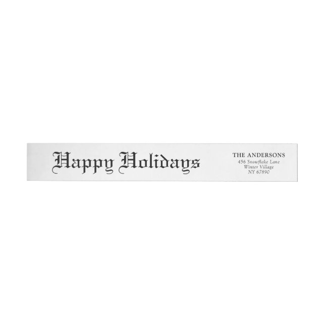 Elegant Modern Newspaper Merry Christmas Wrap Around Label (Individual)