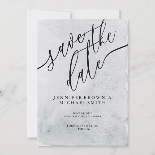 Elegant Modern Old Retro Greenery Tropic Save The Date