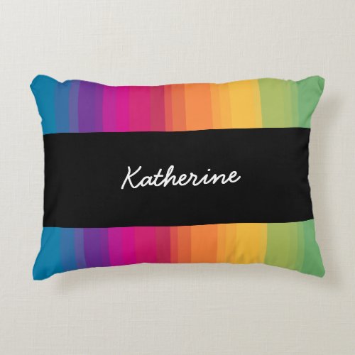 Elegant modern ombre gradient colorful rainbow decorative pillow