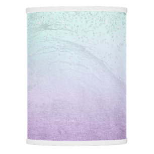 Elegant modern ombre purple & mint glitter marble lamp shade