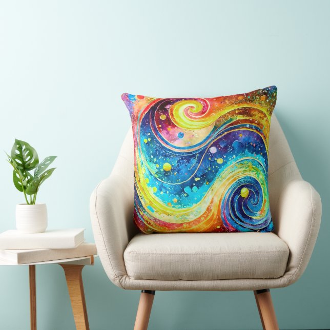 ELEGANT MODERN OUTER SPACE DESIGN THROW PILLOW (Chair)