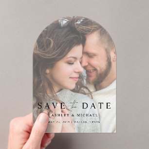 Elegant Modern Overlay Photo Wedding Save the Date