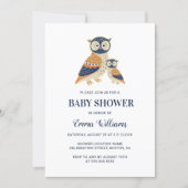 Elegant Modern Owl Baby Shower Invitation - Tribal (Front)
