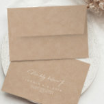Elegant Modern Pale Taupe RSVP Return Address Envelope<br><div class="desc">Designed to coordinate with for the «Modern Classic» Wedding Invitation Collection. To change details,  click «Details». View the collection link on this page to see all of the matching items in this beautiful design or see the collection here: https://bit.ly/3rQMpxU</div>