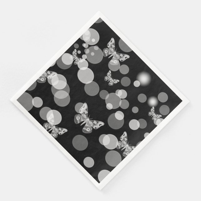 Elegant Modern Paper Dinner Napkins (Corner)