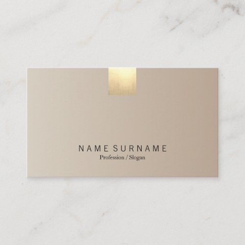 Elegant Modern Pastel Beige Gradient Gold Accent Business Card