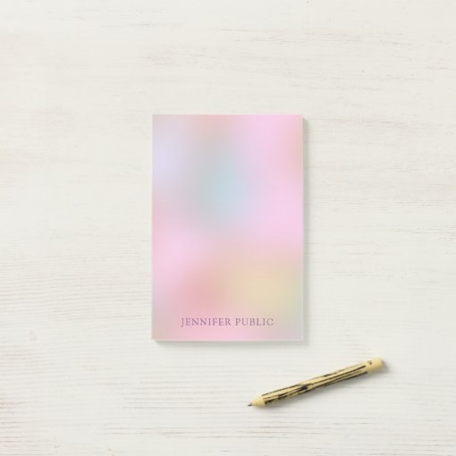 Elegant Modern Pastel Colors Trendy Template Post-it Notes | Zazzle