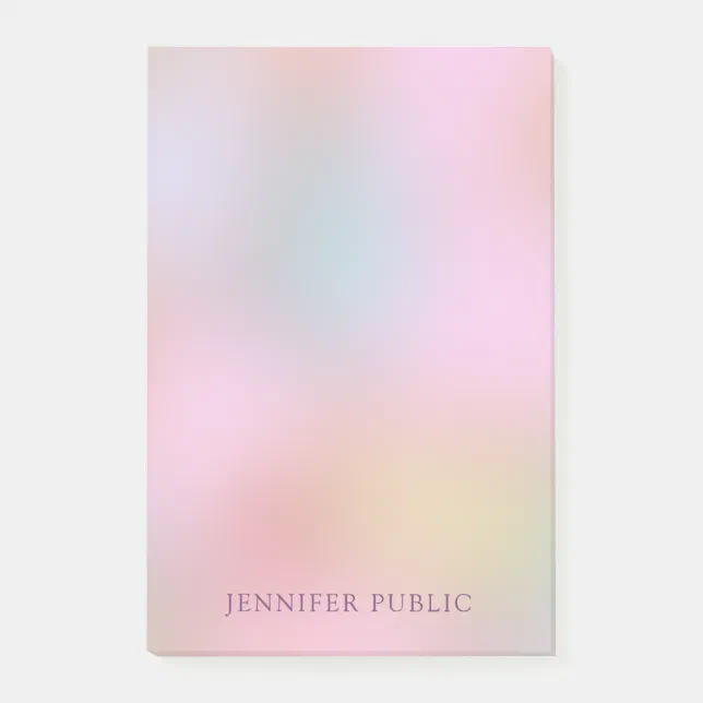 Elegant Modern Pastel Colors Trendy Template Post-it Notes | Zazzle