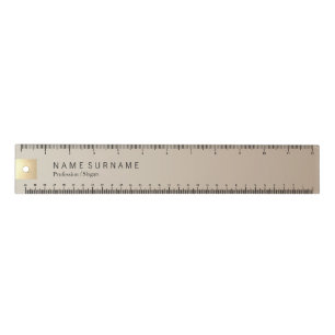 Elegant Modern PastelBeige Gradient Gold 12" Ruler